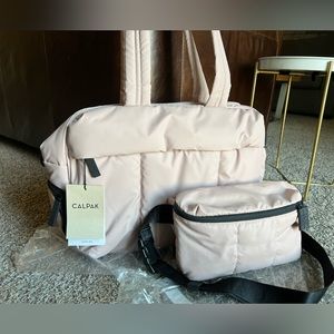 Calpak Luka Duffel Bag and Belt Bag Combo Set — in Rose Quartz